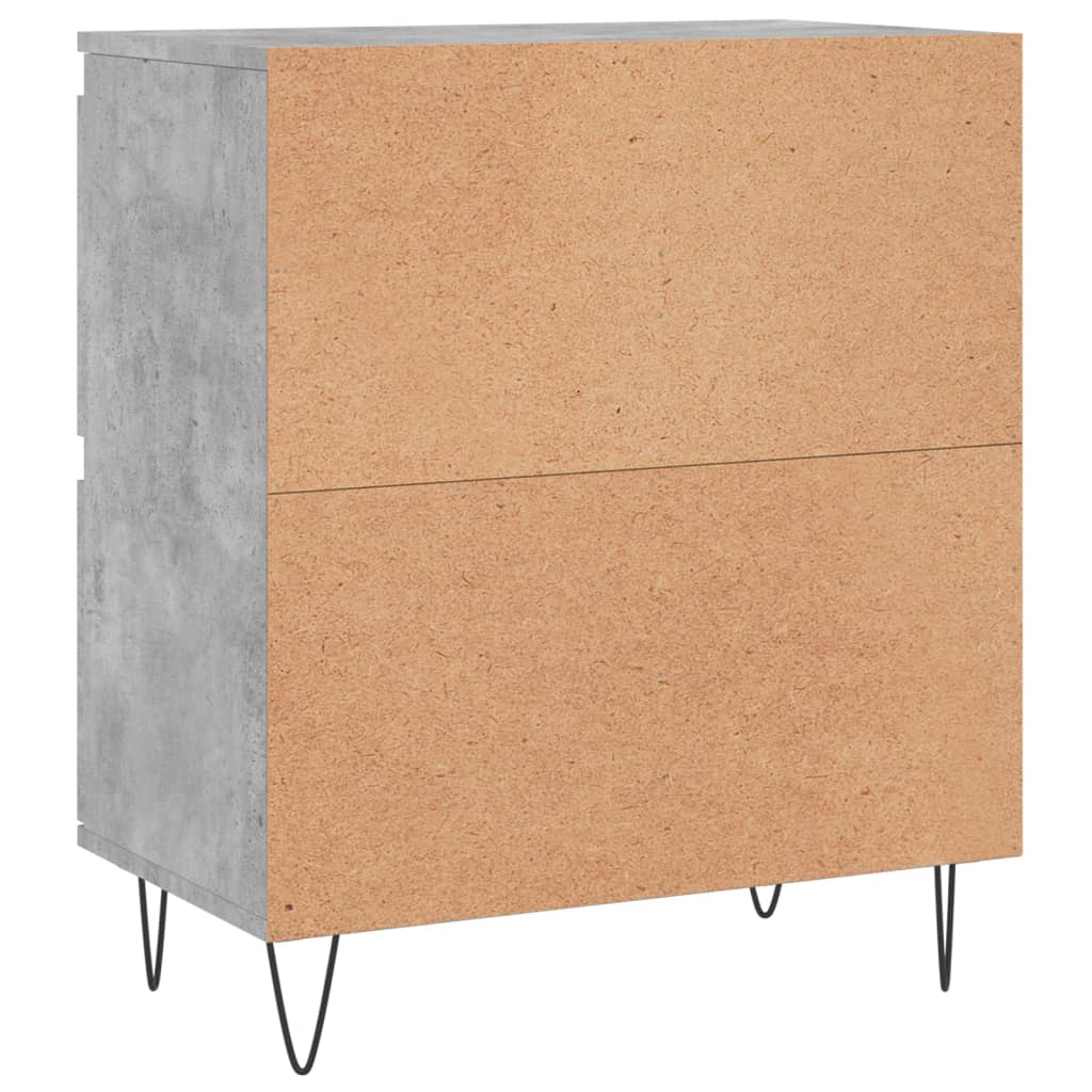 Servante, 3 piese, gri beton, lemn prelucrat — imaginea 8