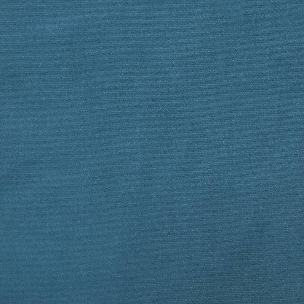 Fotoliu canapea cu taburet, albastru, 60 cm, catifea — imaginea 6
