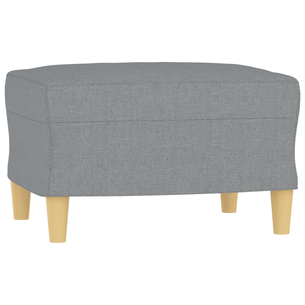 Fotoliu canapea cu taburet, gri deschis, 60 cm, textil — imaginea 5