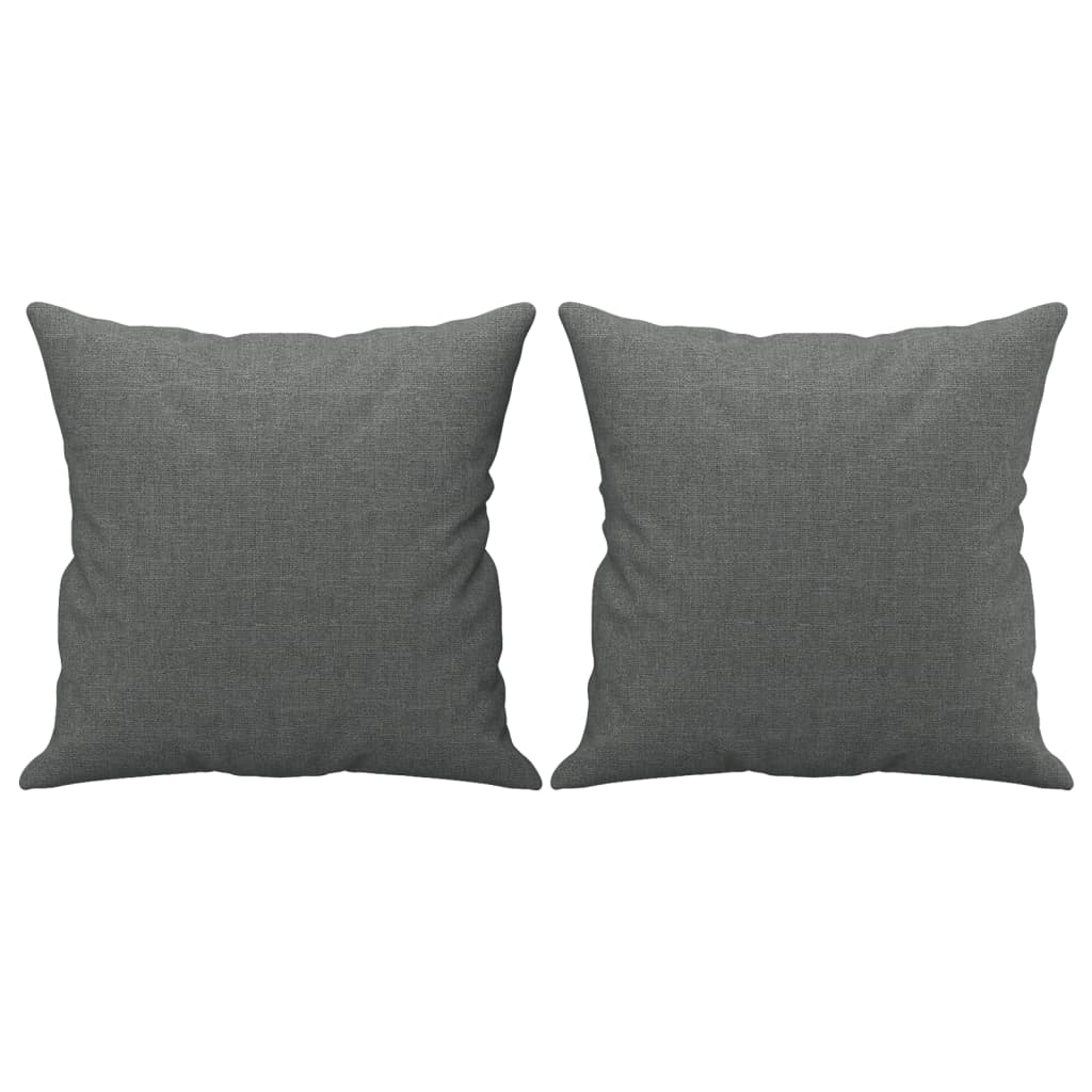 Canapea cu 2 locuri cu pernute, gri inchis, 120 cm, textil — imaginea 5