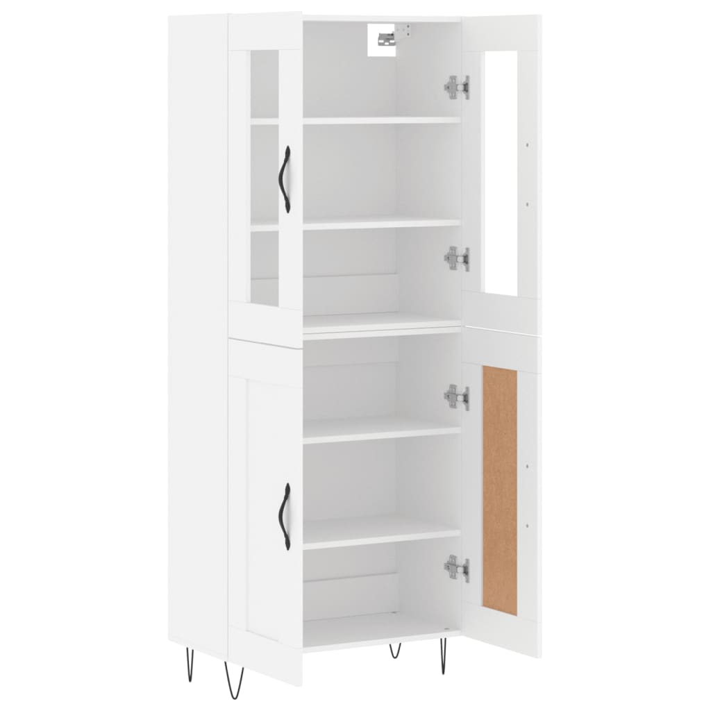 Dulap inalt, alb, 69,5x34x180 cm, lemn compozit — imaginea 4