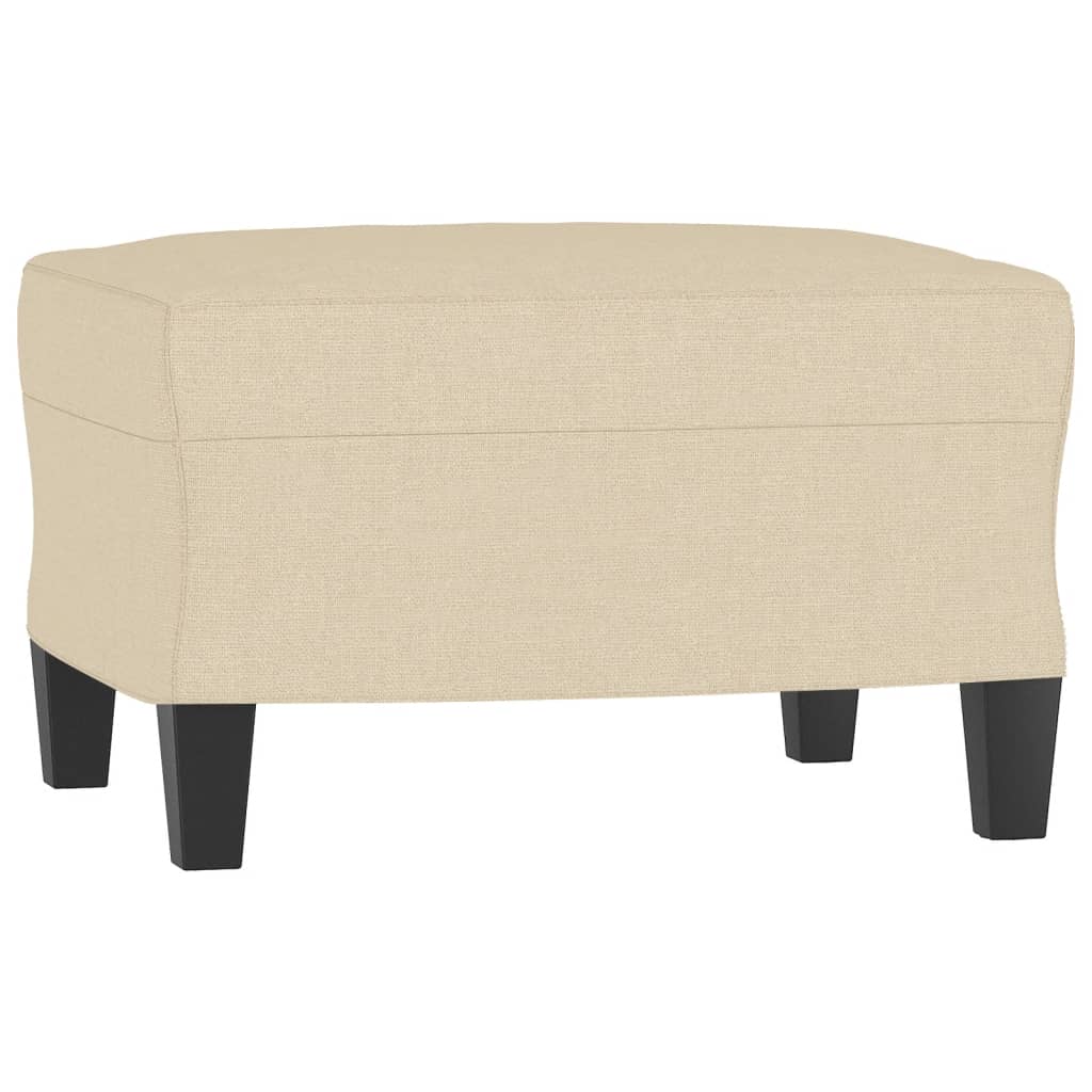 Fotoliu canapea cu taburet, crem, 60 cm, material textil — imaginea 5