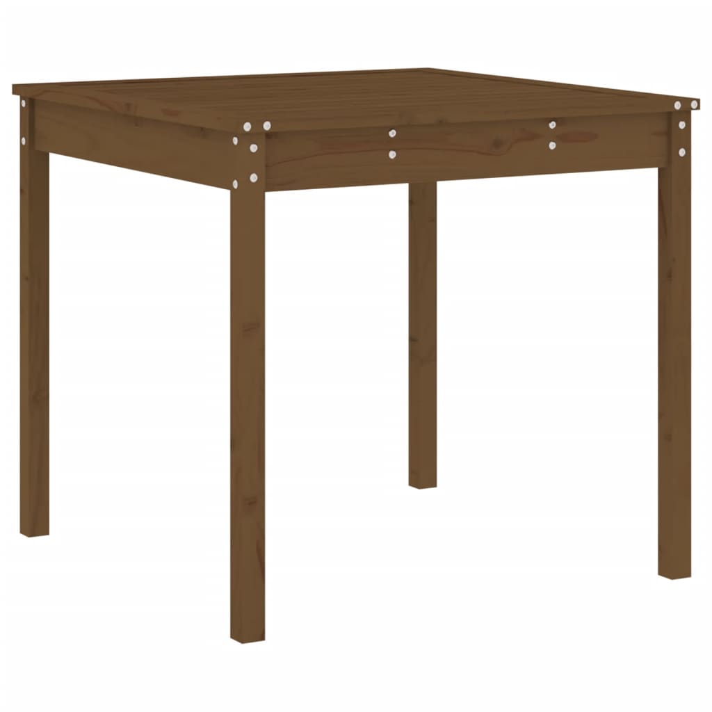 Set bistro de gradina, maro miere, 3 piese, lemn masiv de pin — imaginea 6