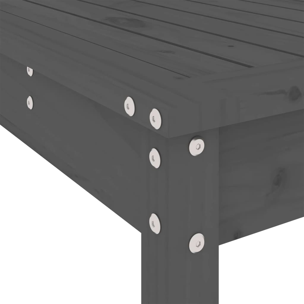 Set mobilier bar pentru gradina, 5 piese, gri, lemn masiv pin — imaginea 7