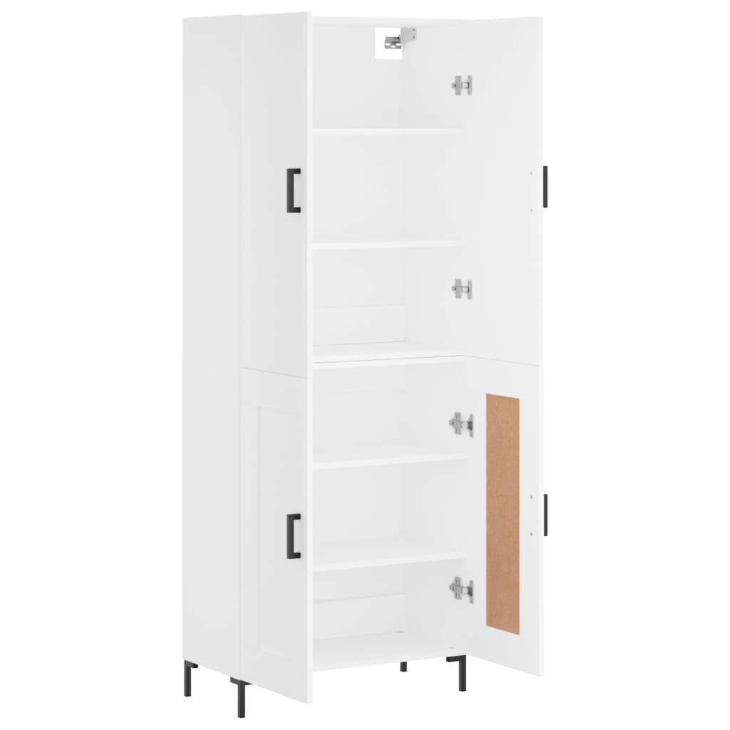 Dulap inalt, alb, 69,5x34x180 cm, lemn compozit — imaginea 4