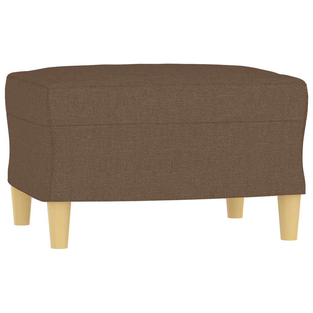 Canapea cu 3 locuri cu taburet, maro, 180 cm, material textil — imaginea 5