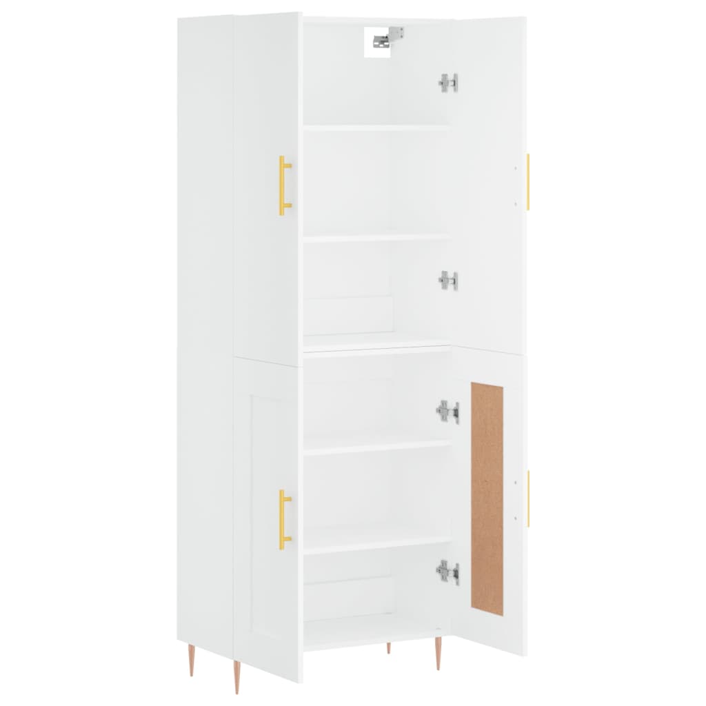 Dulap inalt, alb, 69,5x34x180 cm, lemn compozit — imaginea 4