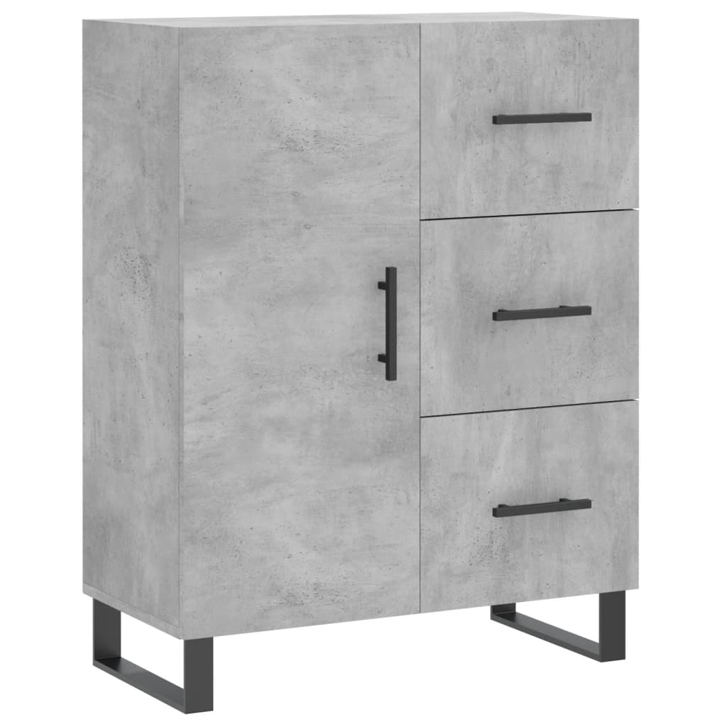 Dulap inalt, gri beton, 69,5x34x180, lemn compozit — imaginea 7