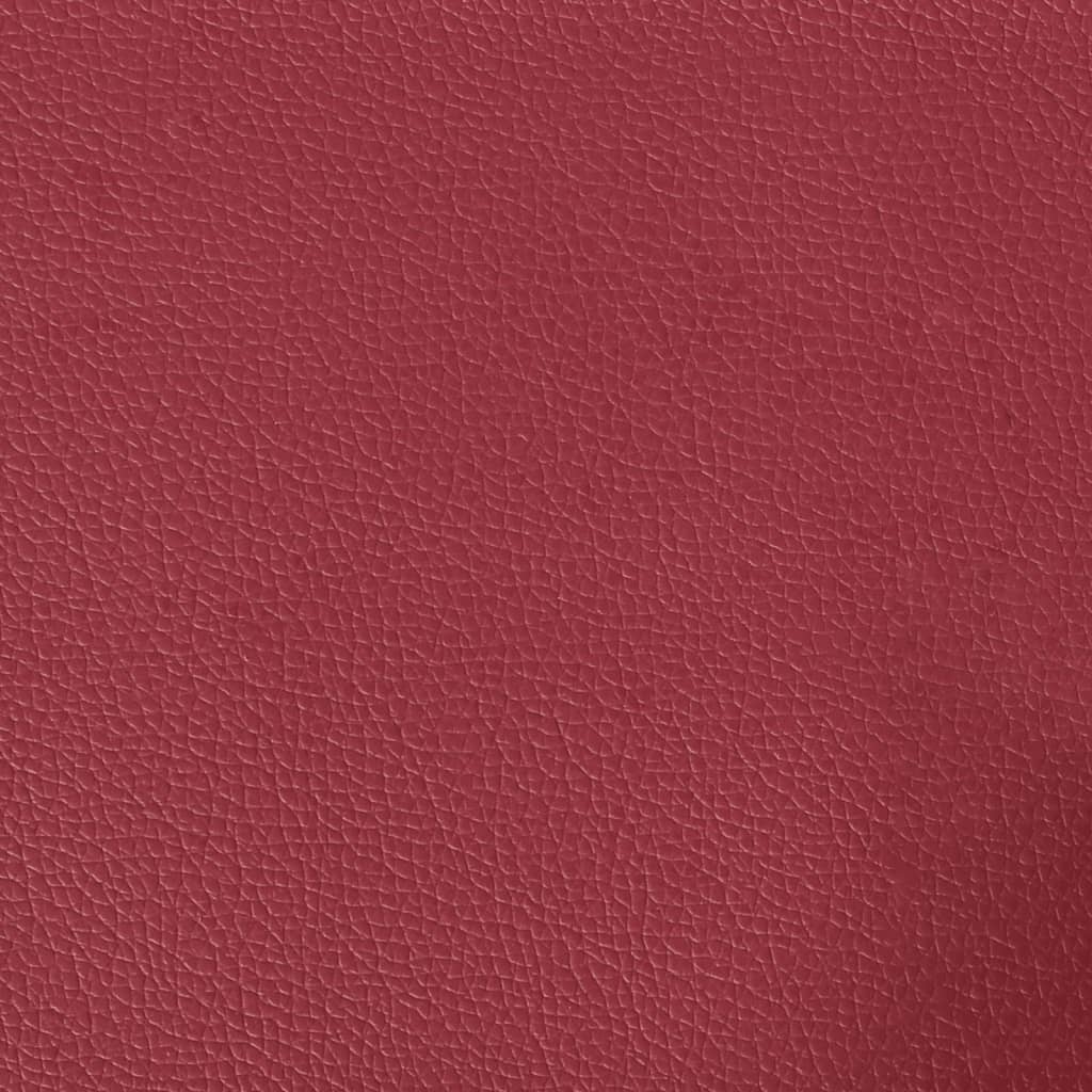 Canapea de o persoana, rosu vin, 60 cm, piele ecologica — imaginea 7