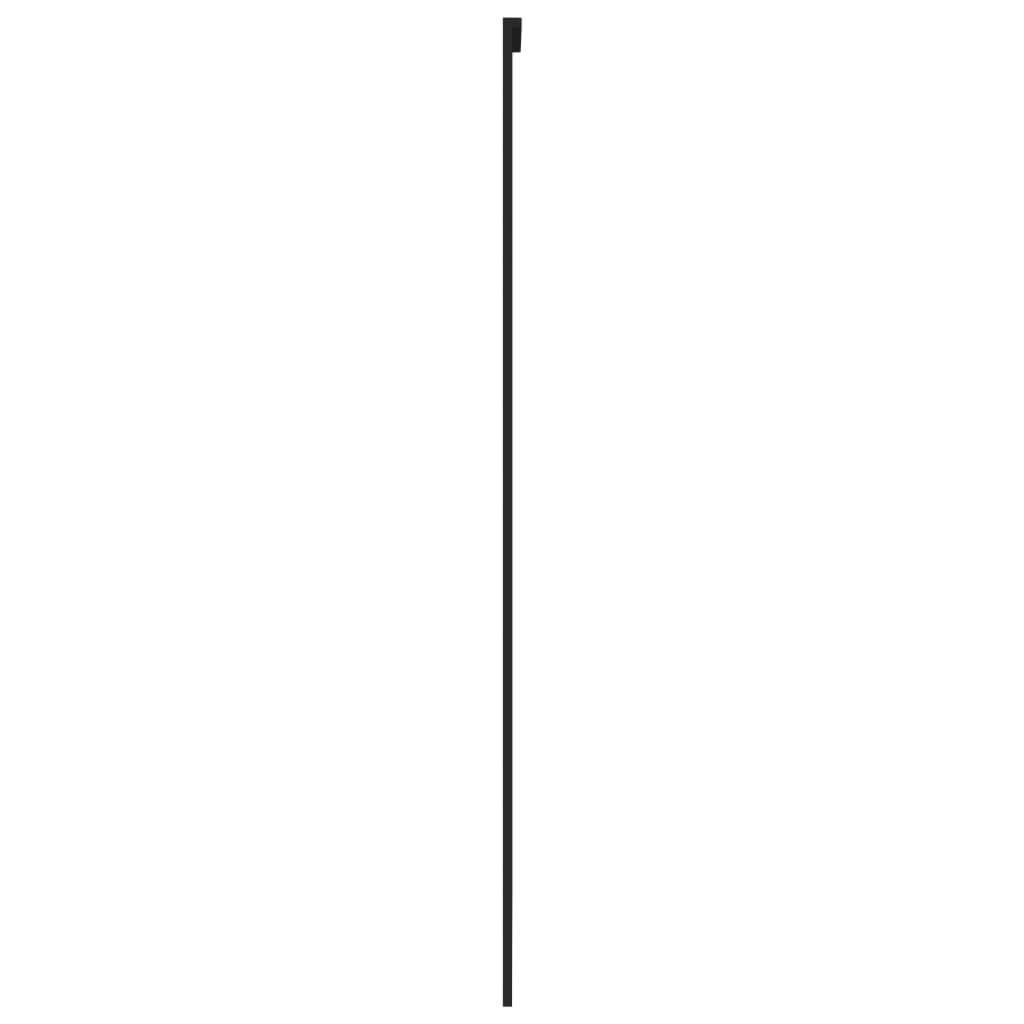 Usa glisanta, negru, 90x205 cm, sticla securizata si aluminiu — imaginea 5