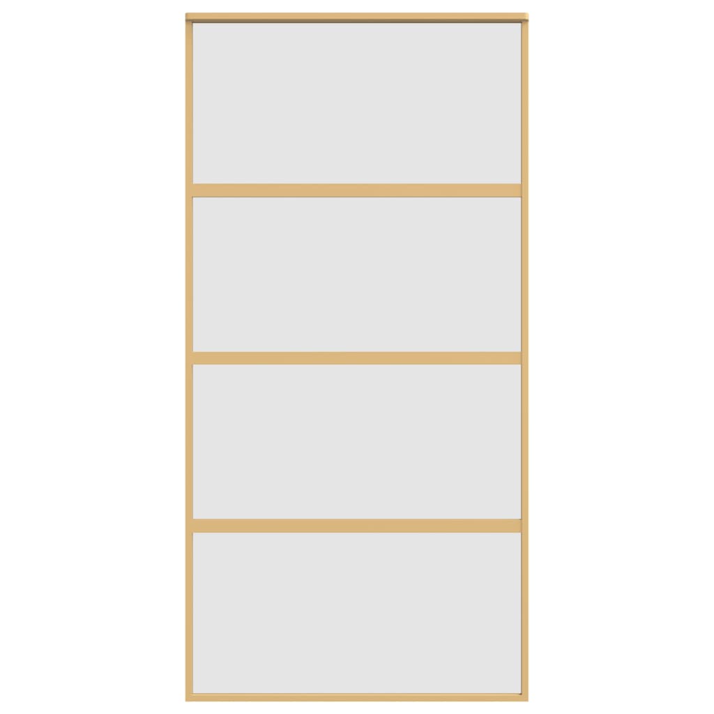 Usa glisanta, auriu, 102,5x205 cm, sticla ESG mata si aluminiu — imaginea 4