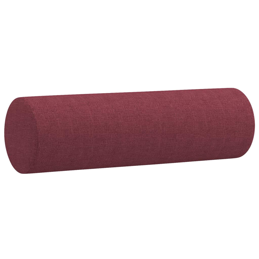Canapea cu 2 locuri cu pernute, rosu vin, 140 cm, textil — imaginea 6