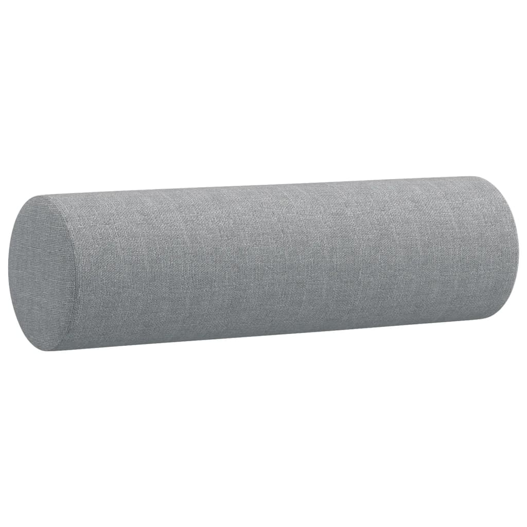 Canapea cu 2 locuri cu pernute, gri deschis, 120 cm, textil — imaginea 6