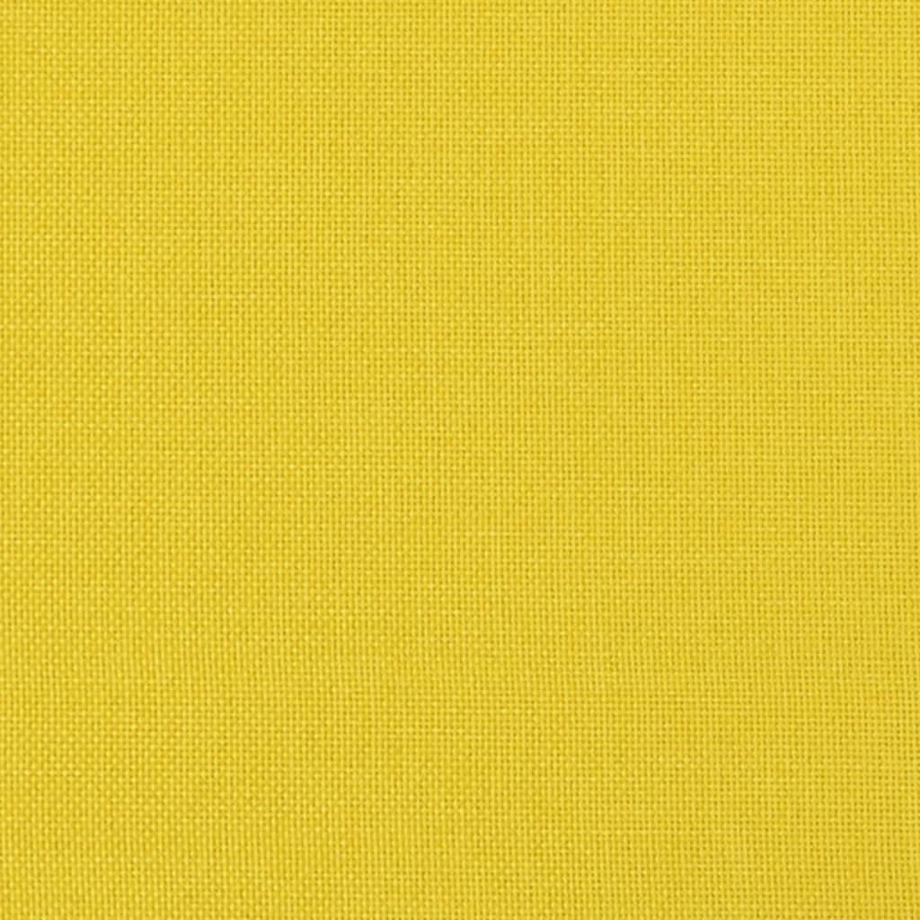Canapea cu 3 locuri cu pernute, galben deschis, 180 cm, textil — imaginea 7