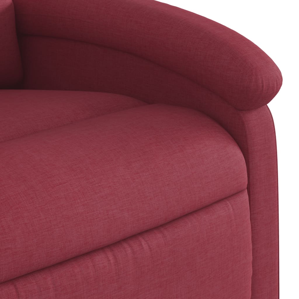 Fotoliu rabatabil, rosu vin, material textil — imaginea 8