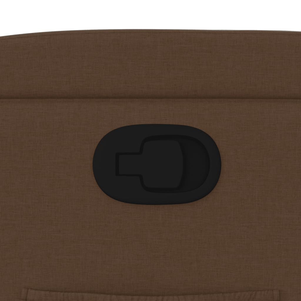 Fotoliu rabatabil, maro, material textil — imaginea 9