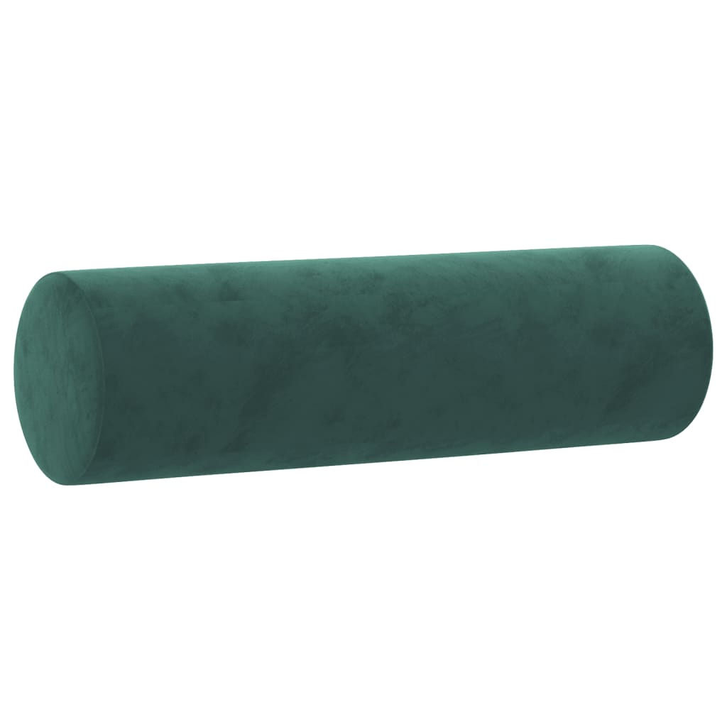 Canapea cu 3 locuri cu pernute, verde inchis, 180 cm, catifea — imaginea 6