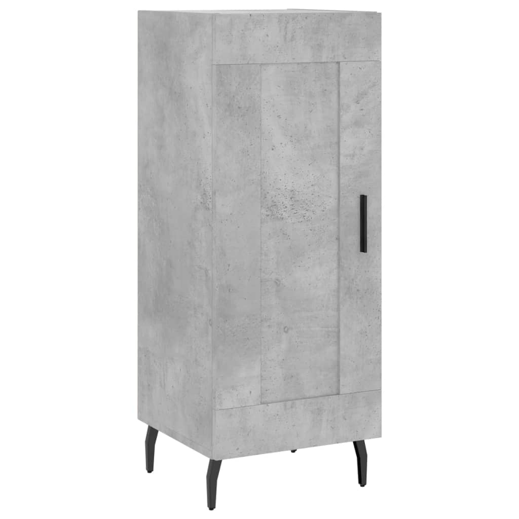 Dulap inalt, gri beton, 34,5x34x180 cm, lemn prelucrat — imaginea 5