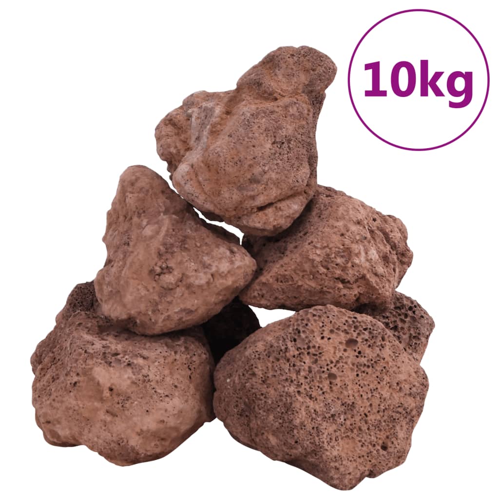 Roci vulcanice, 10 kg, rosu, 10-30 cm