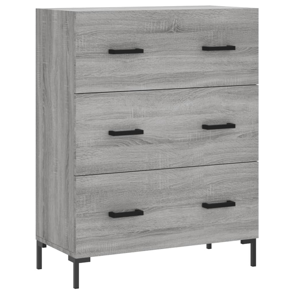 Dulap inalt, gri sonoma, 69,5x34x180 cm, lemn compozit — imaginea 7