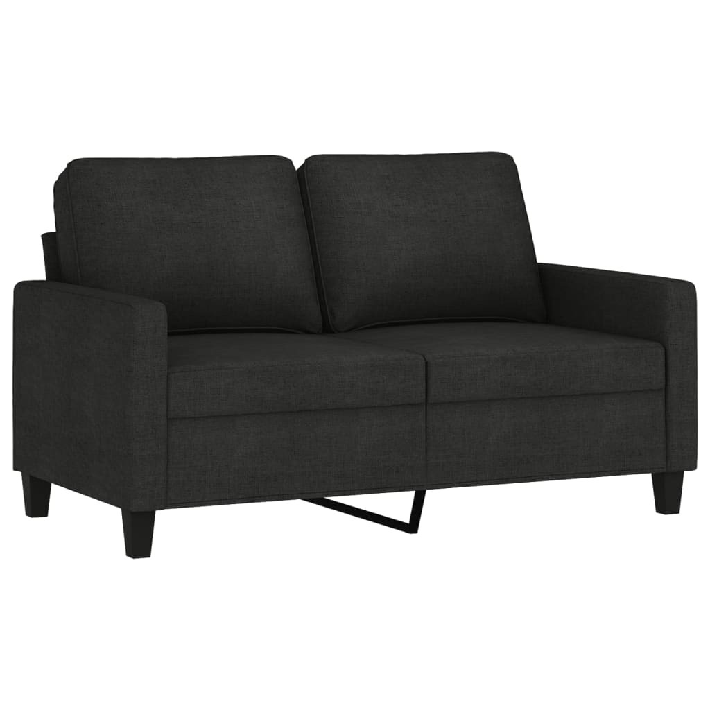 Canapea cu 2 locuri, negru, 120 cm, material textil