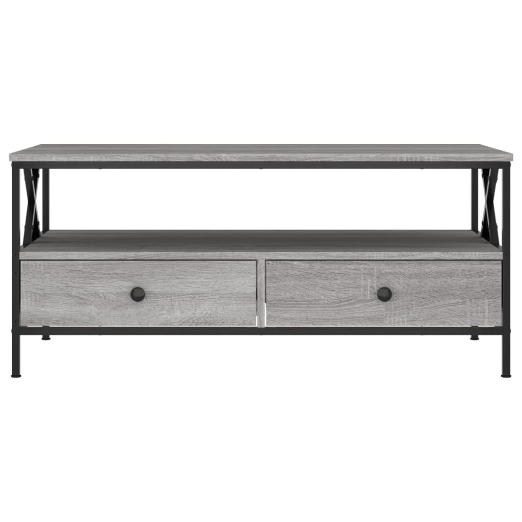 Masuta de cafea, gri sonoma, 100x51x45 cm, lemn compozit — imaginea 6