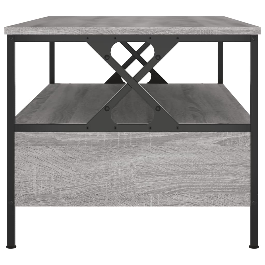 Masuta de cafea, gri sonoma, 100x51x45 cm, lemn compozit — imaginea 7