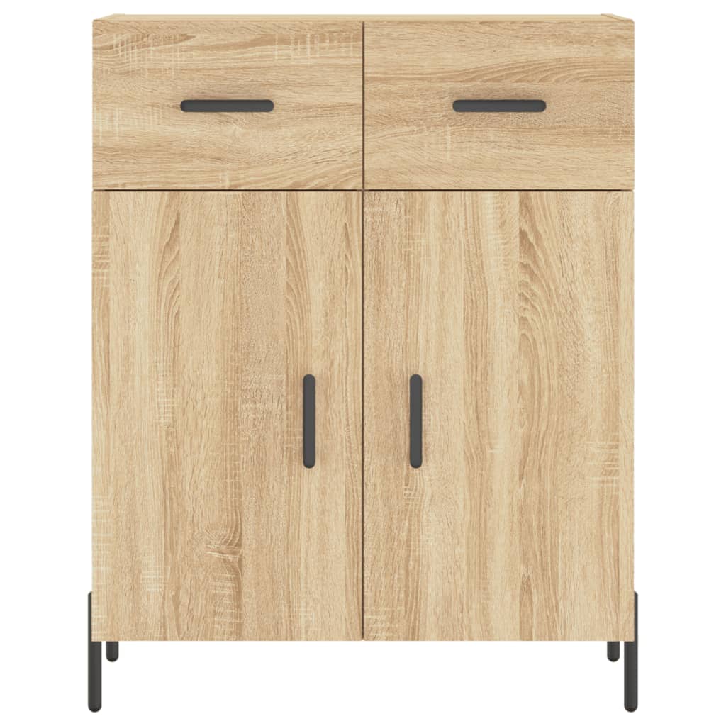 Dulap inalt, stejar sonoma, 69,5x34x180 cm, lemn compozit — imaginea 8