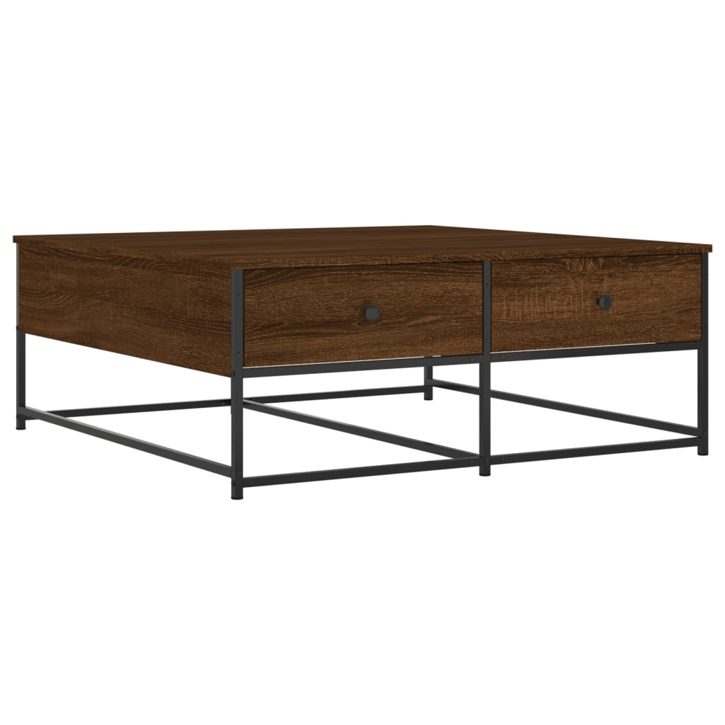Masuta de cafea, stejar maro, 100x99x40 cm, lemn prelucrat