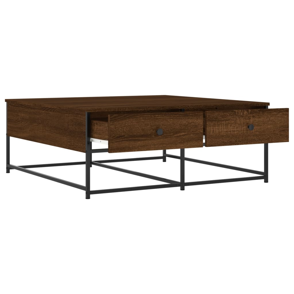 Masuta de cafea, stejar maro, 100x99x40 cm, lemn prelucrat — imaginea 5