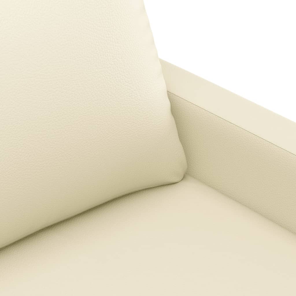 Canapea cu 2 locuri, crem, 120 cm, piele ecologica — imaginea 6