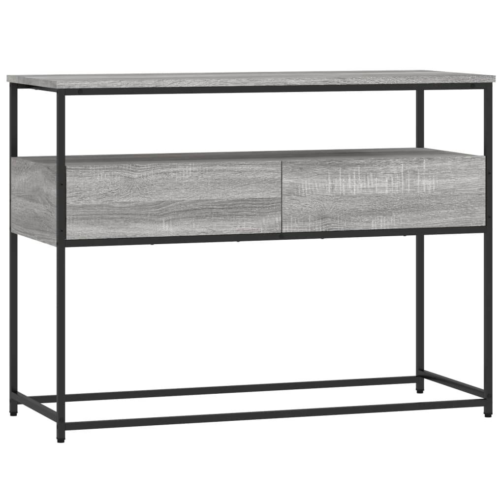 Masuta consola, gri sonoma, 100x40x75 cm, lemn prelucrat