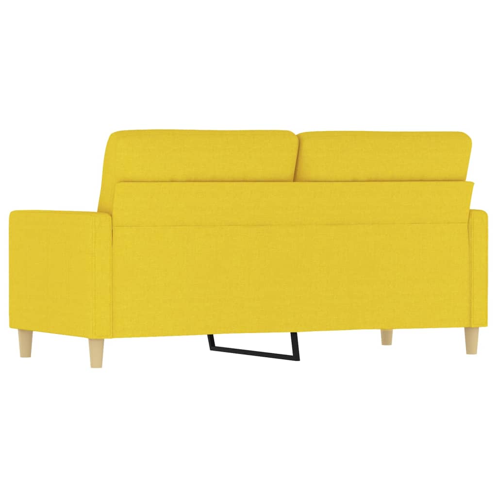 Canapea cu 2 locuri, galben deschis, 140 cm, material textil — imaginea 5