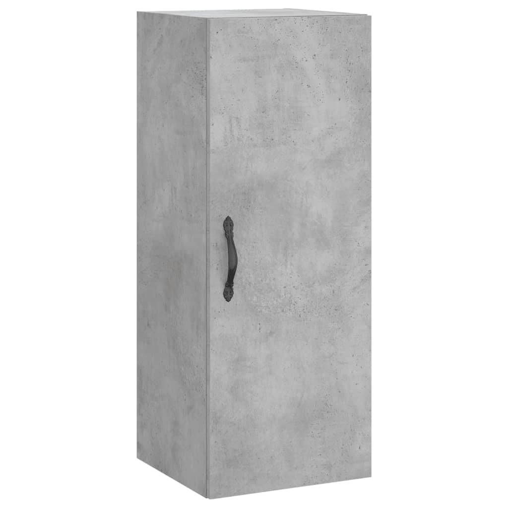 Dulap de perete, gri beton, 34,5x34x90 cm, lemn prelucrat