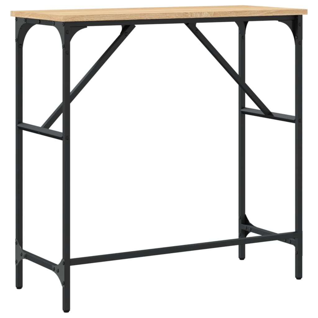 Masa consola, stejar sonoma, 75x32x75 cm, lemn prelucrat — imaginea 6