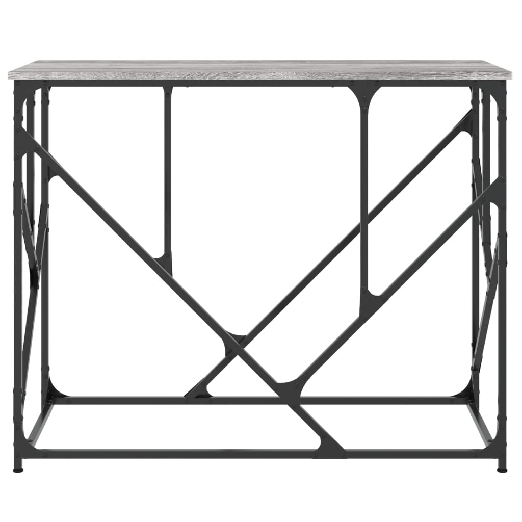 Masuta consola, gri sonoma, 100x40x80 cm, lemn prelucrat — imaginea 4