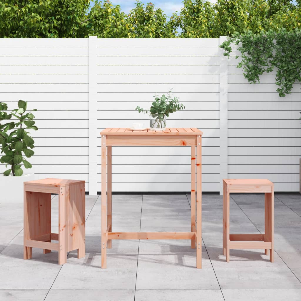 Set bar de gradina, 3 piese, lemn masiv douglas — imaginea 2
