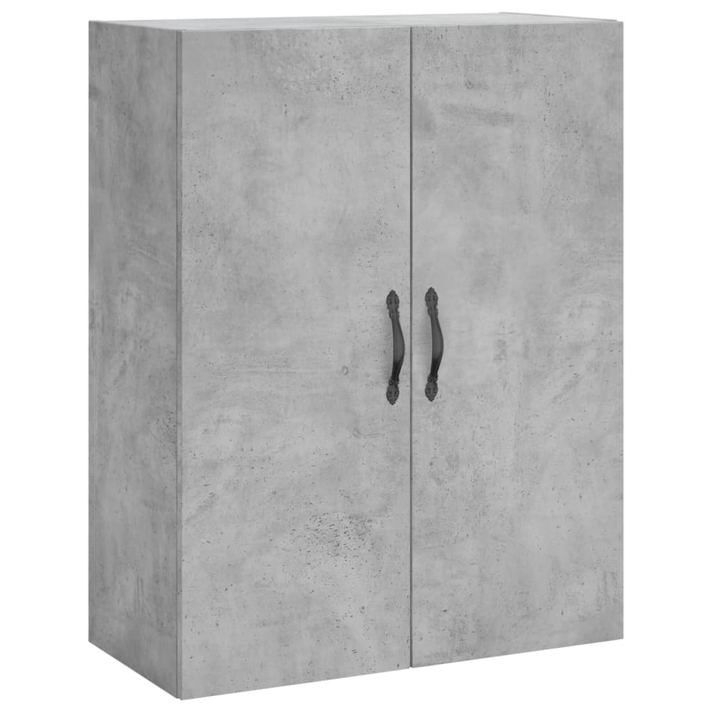 Dulap inalt, gri beton, 69,5x34x180, lemn compozit — imaginea 5