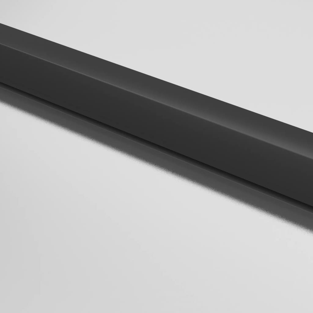 Usa de interior negru 76x201,5 cm sticla securiz./aluminiu slim, negru și mat, model 3 bare orizontale — imaginea 6