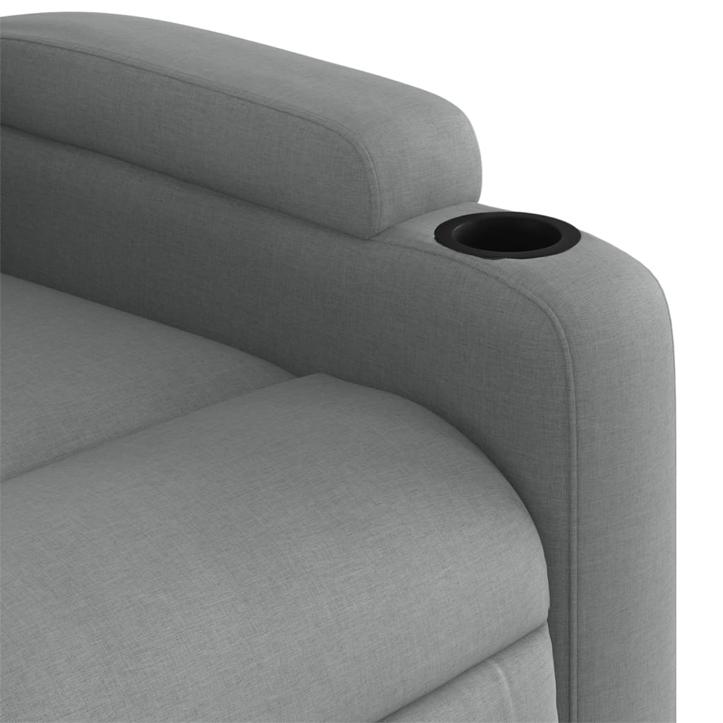 Fotoliu rabatabil, gri deschis, material textil — imaginea 8