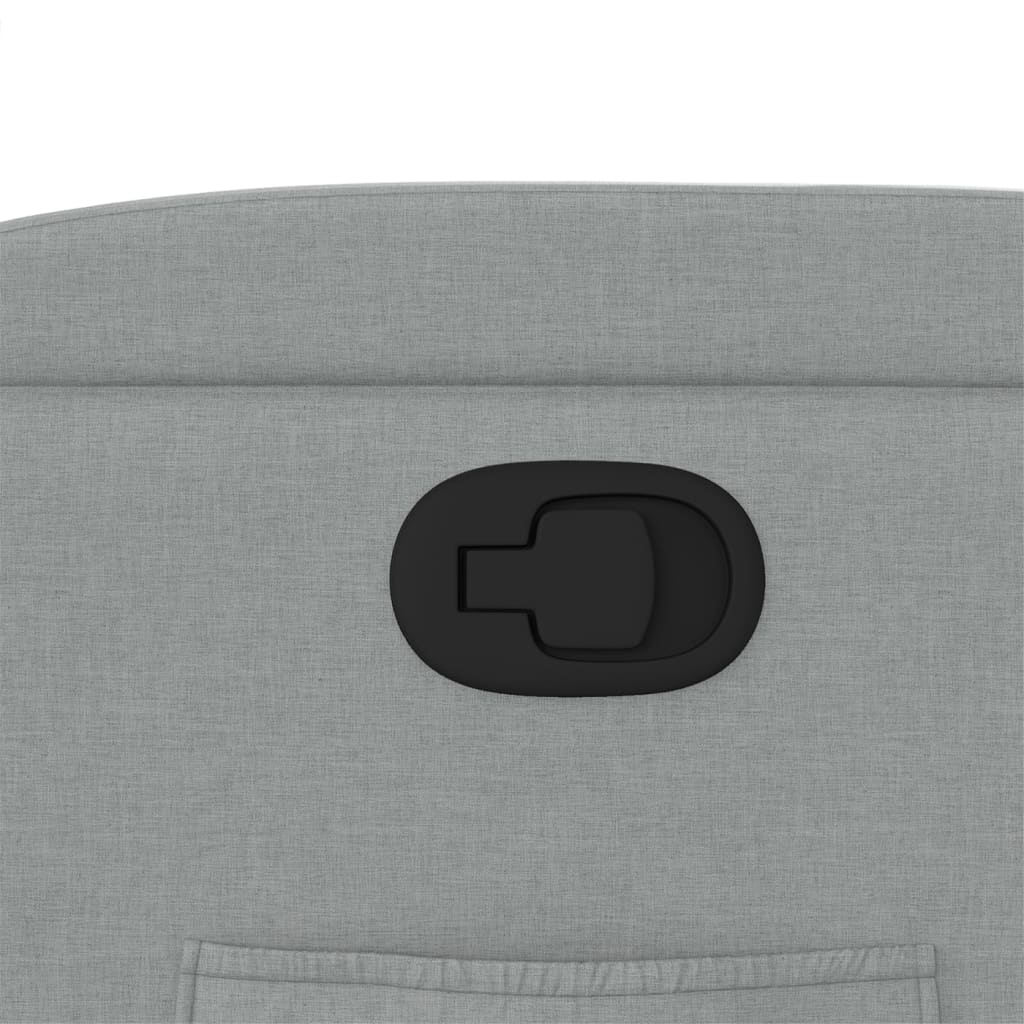 Fotoliu rabatabil, gri deschis, material textil — imaginea 9