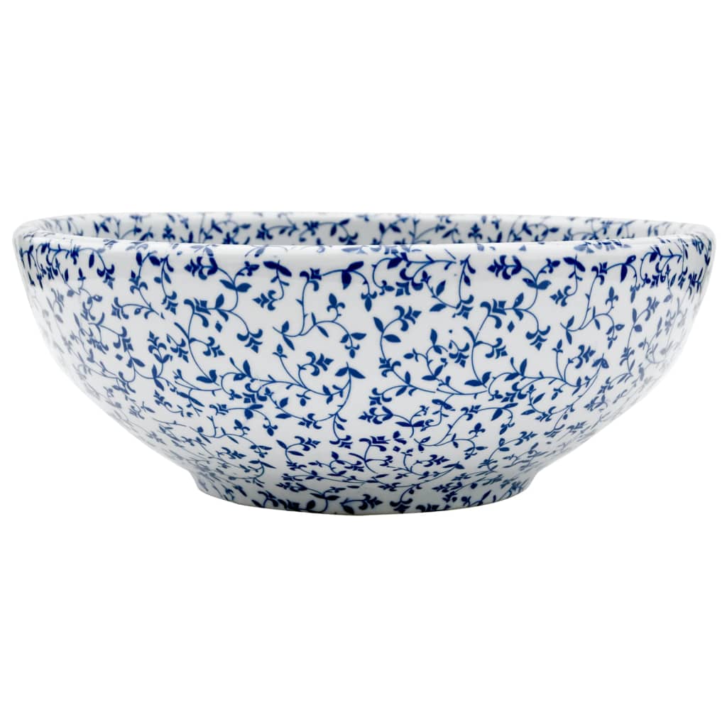 Lavoar de blat, albastru, rotund, Φ41x14 cm, ceramica