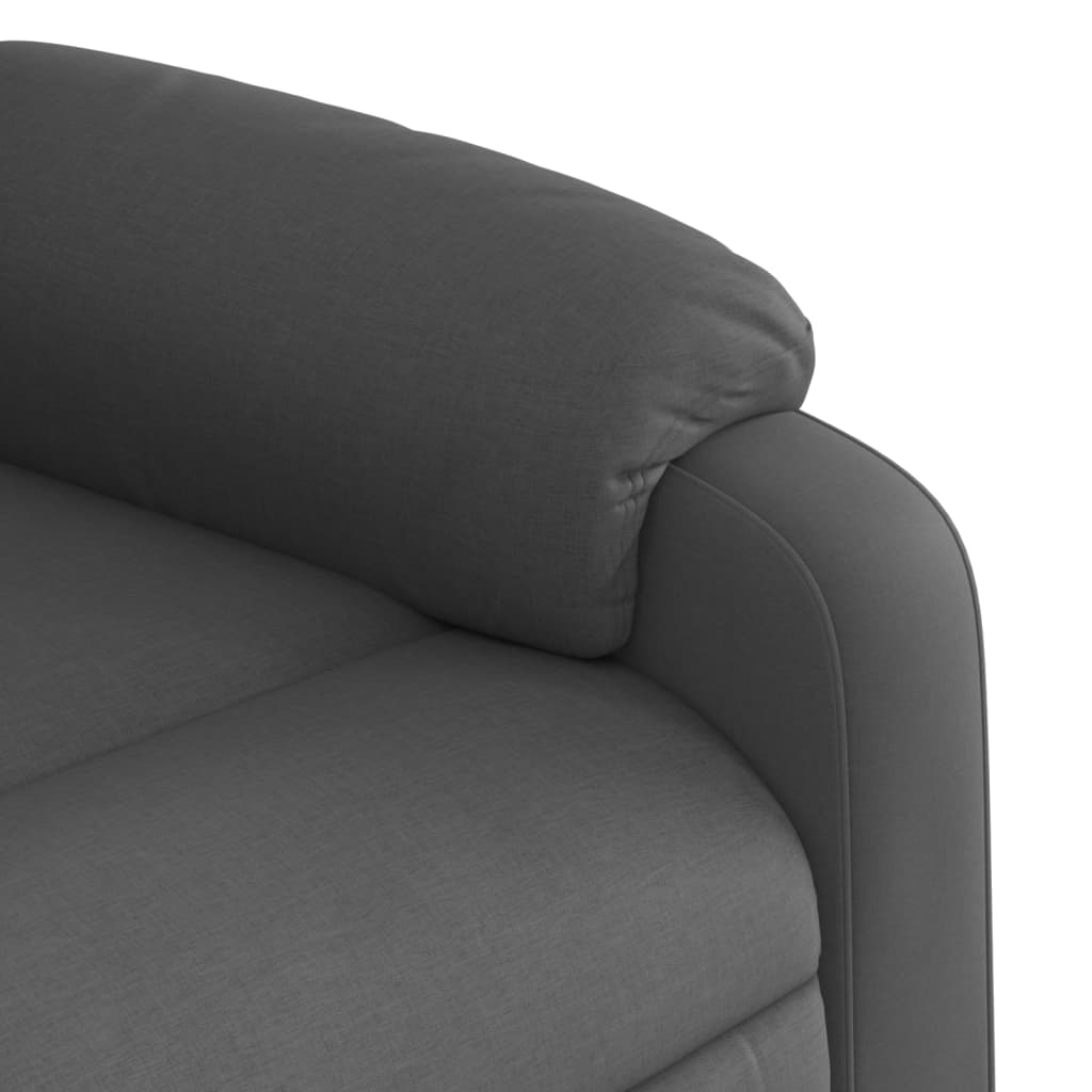 Fotoliu rabatabil electric, gri inchis, material textil — imaginea 10