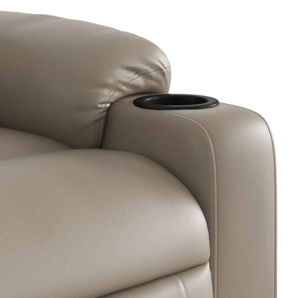 Fotoliu rabatabil electric cu ridicare, cappuccino — imaginea 11