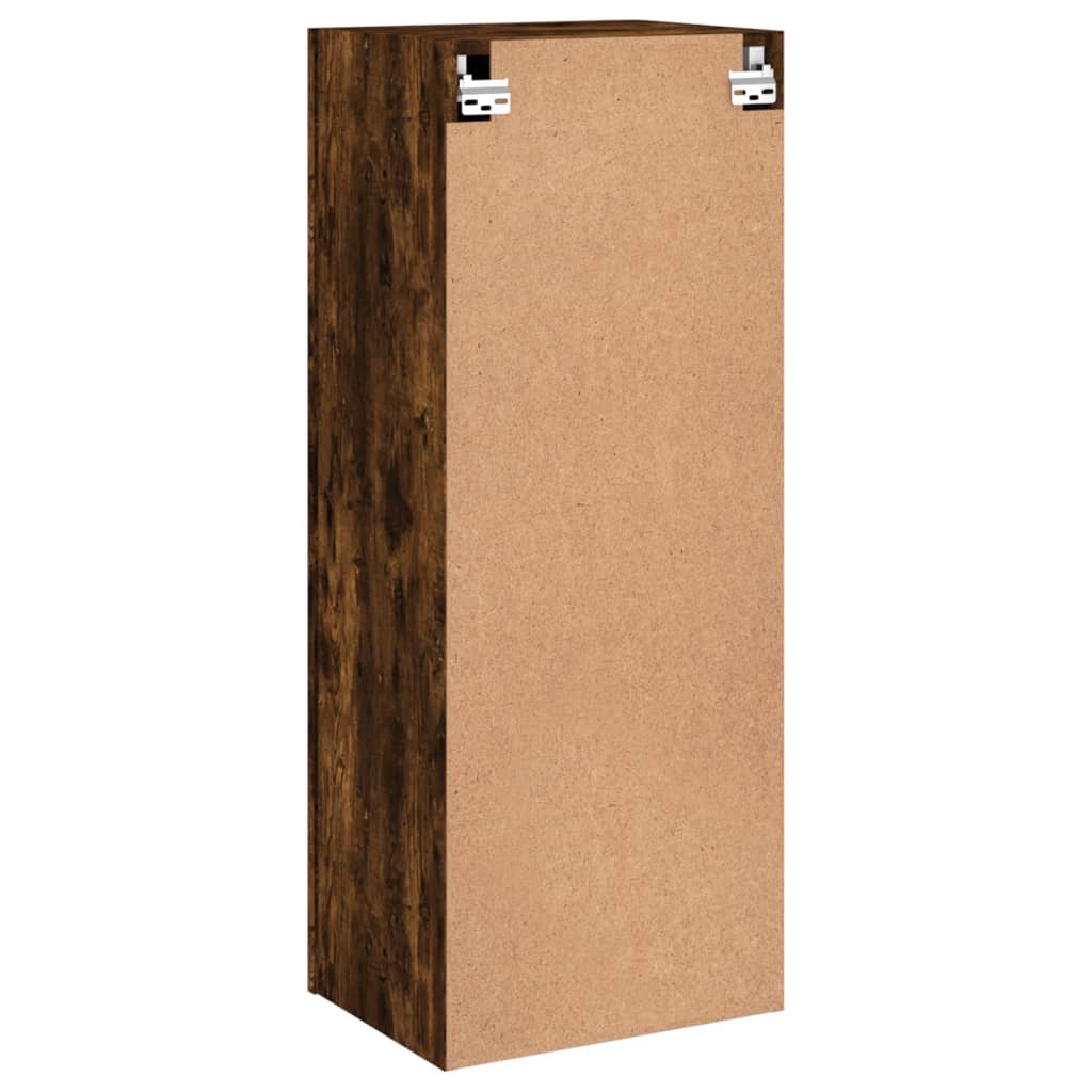 Comoda TV de perete stejar fumuriu 40,5x30x102cm lemn prelucrat — imaginea 9
