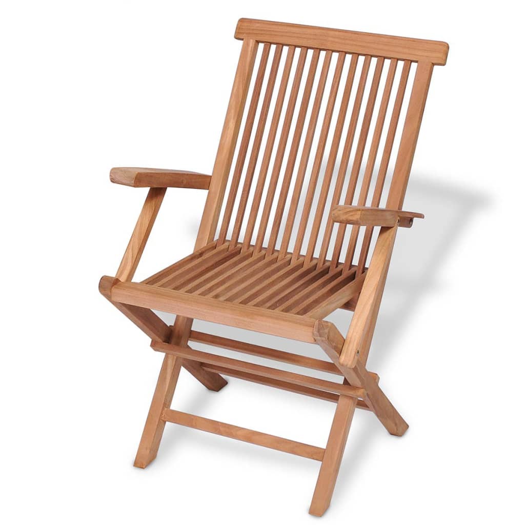 Set mobilier gradina, 5 piese, lemn masiv de tec — imaginea 4