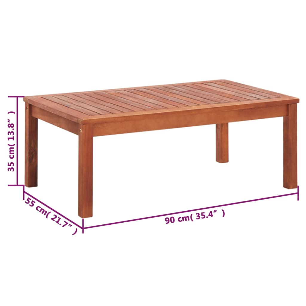Set mobilier de gradina, 4 piese, lemn masiv de acacia — imaginea 9