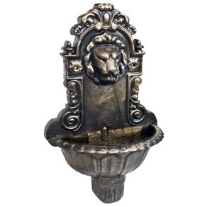 inel de aur barbati cap de leu Fantana de perete cu design cap de leu, bronz