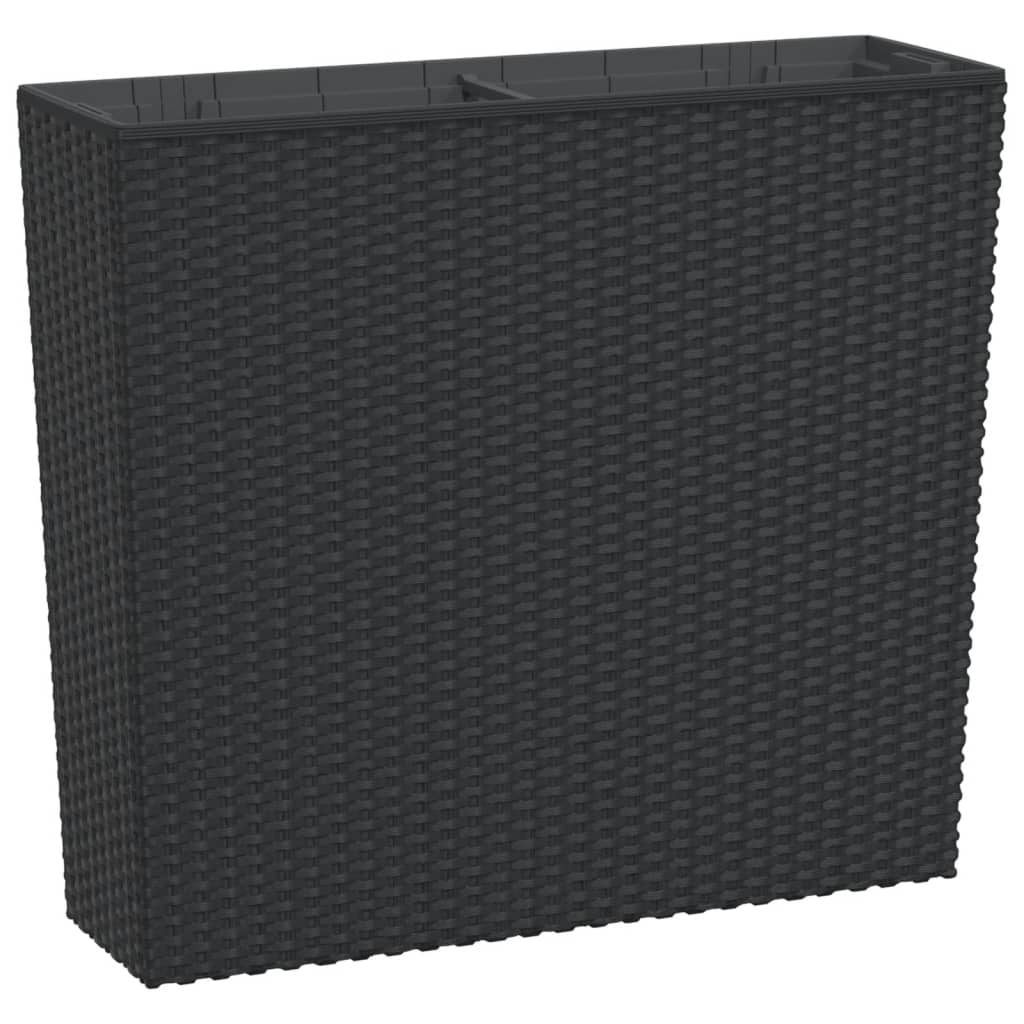 Jardiniera cu interior detasabil, antracit, 12 / 44 L, PP ratan