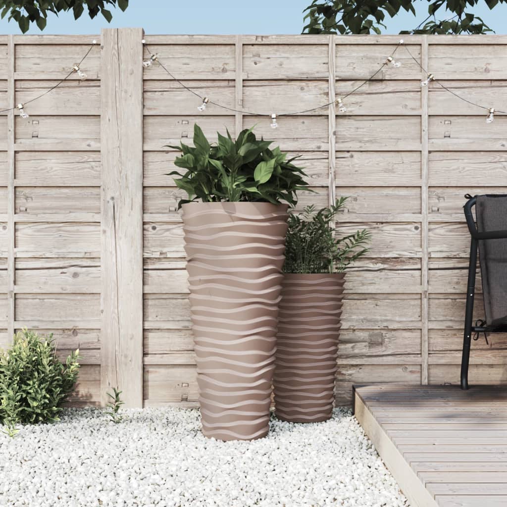 Jardiniera cu interior detasabil, mocha, 18/45 L, PP canelat — imaginea 2